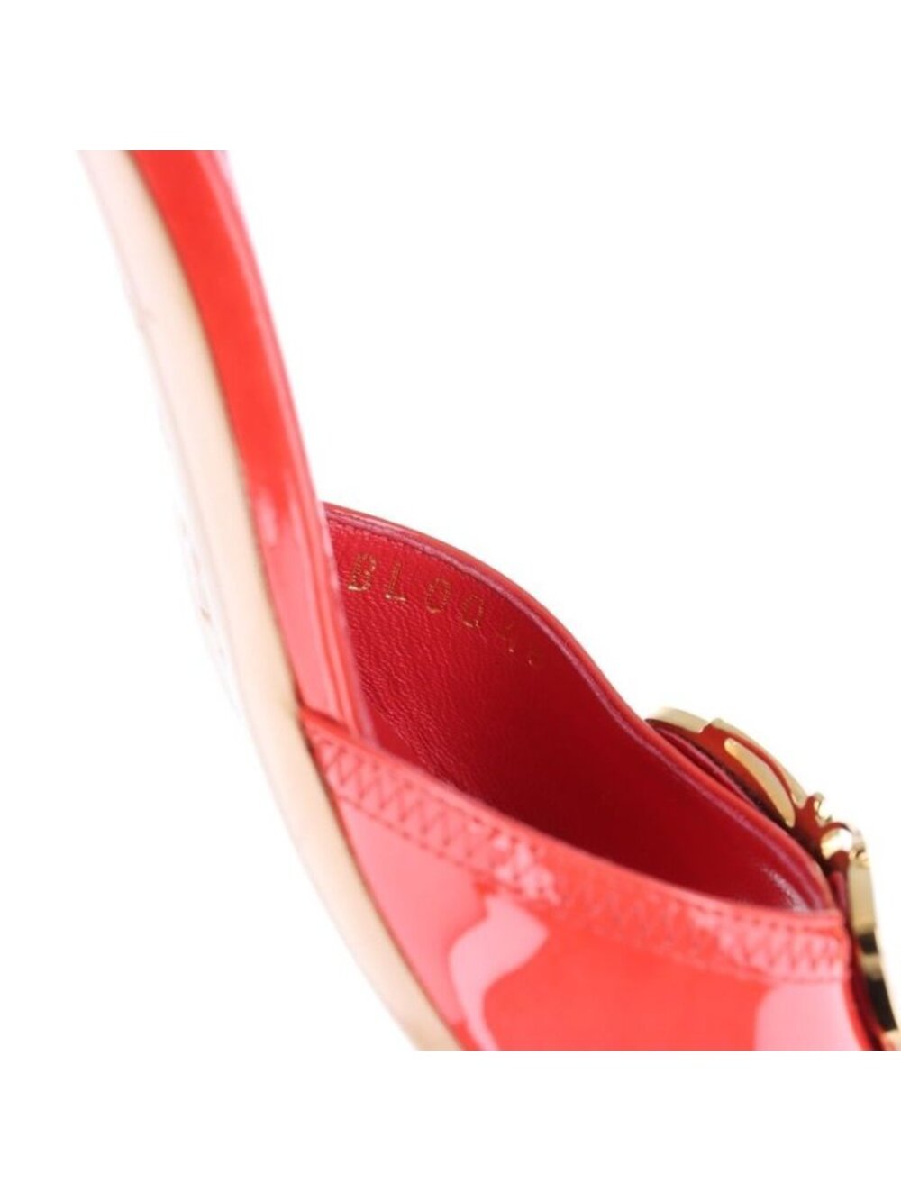 Louis Vuitton 08 Butterfly V Mark Patent Leather Mules 35 Bl0048 Red - Picture 10 of 15